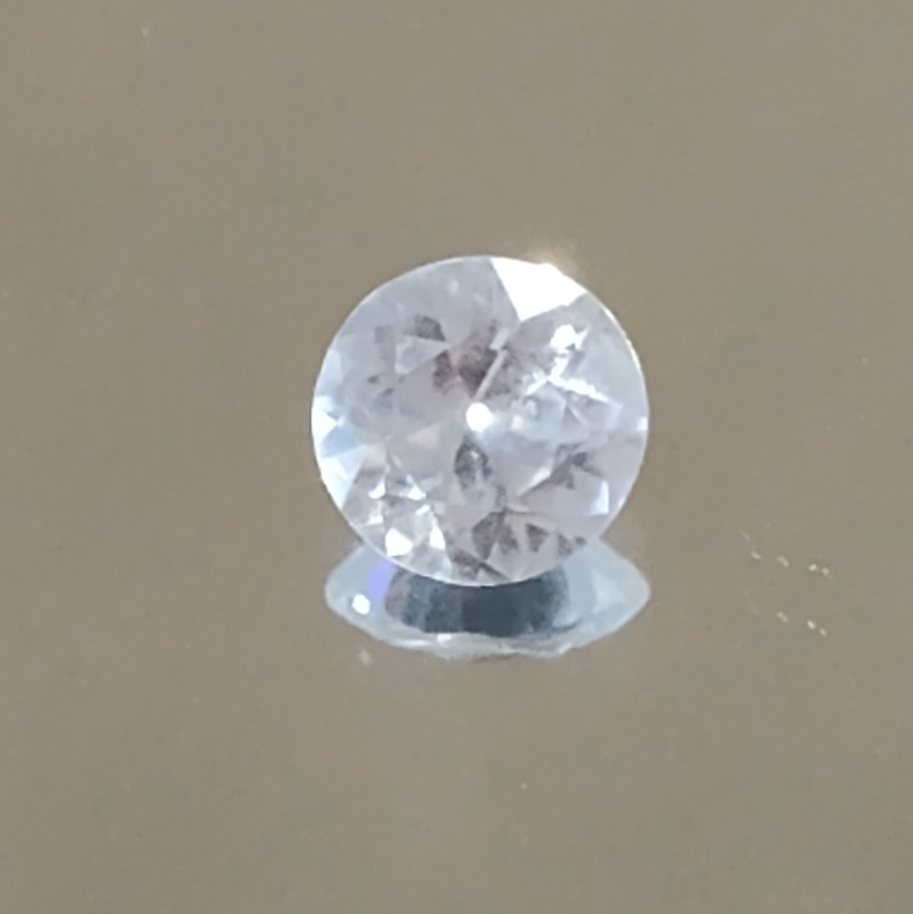 Loose white zircon gemstone